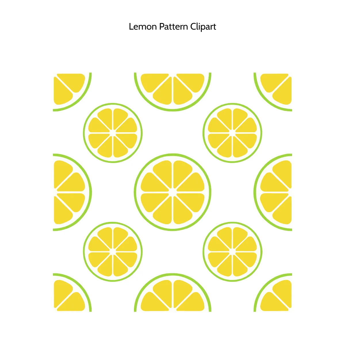 Free Lemon Pattern Vector Clipart (PNG, SVG) to Edit Online