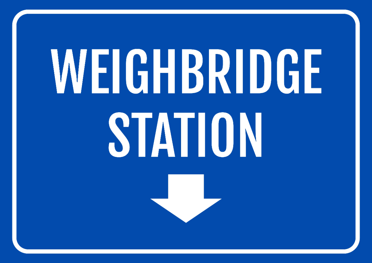 Free Weighbridge Station Logistics And Transportation Sign Template to Edit Online