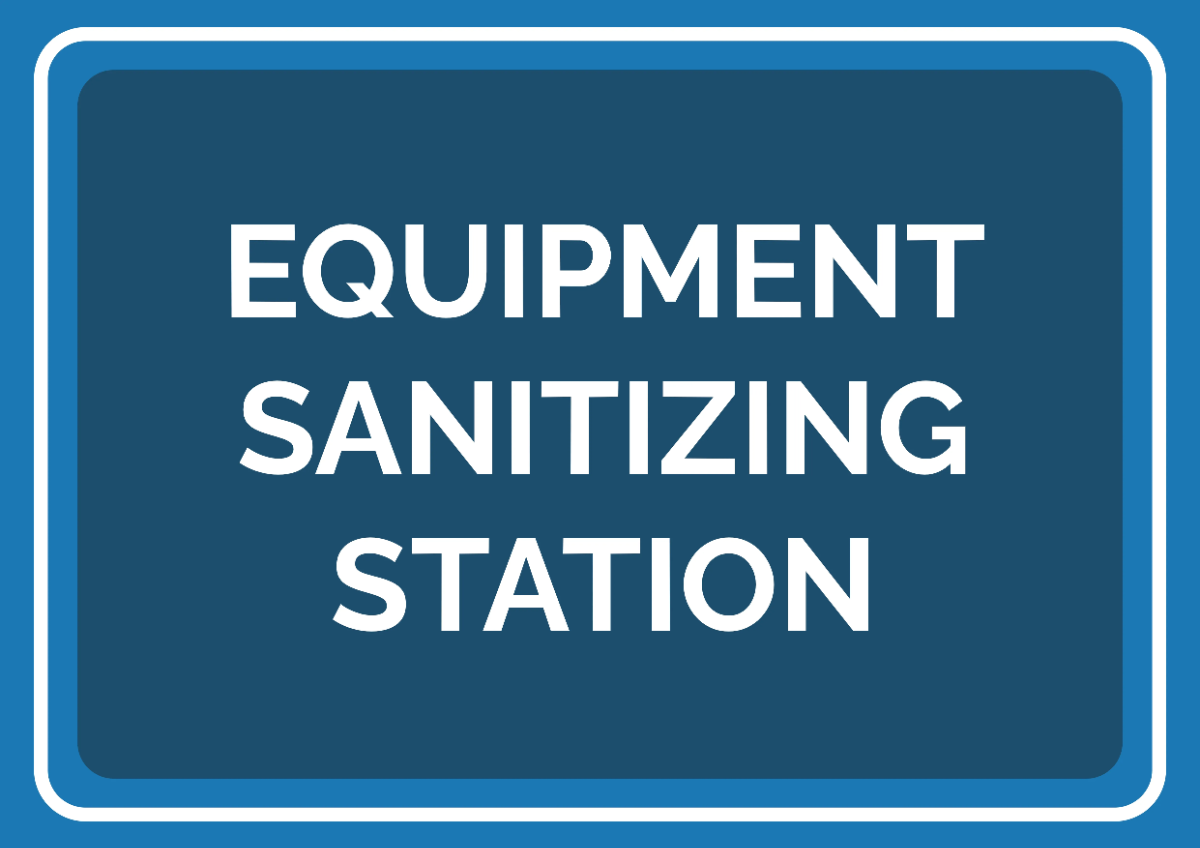 Free Equipment Sanitizing Station Cleaning Sign Template to Edit Online
