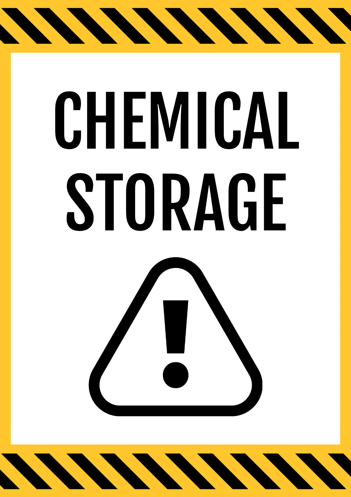 Free Chemical Storage Cleaning Sign Template to Edit Online
