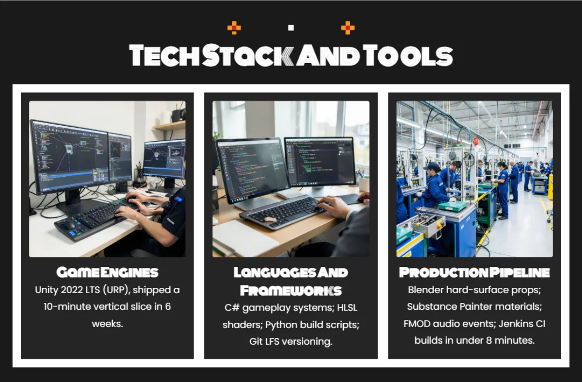 Free Game Developer Portfolio Template to Edit Online