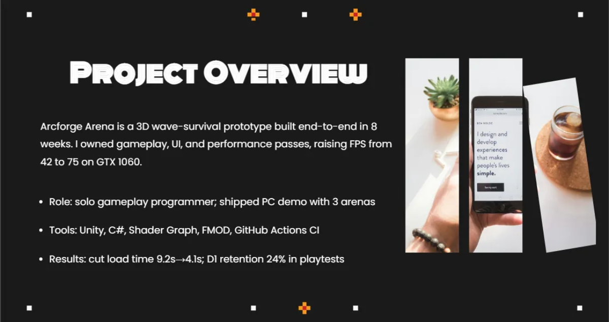 Free Game Developer Portfolio Template to Edit Online
