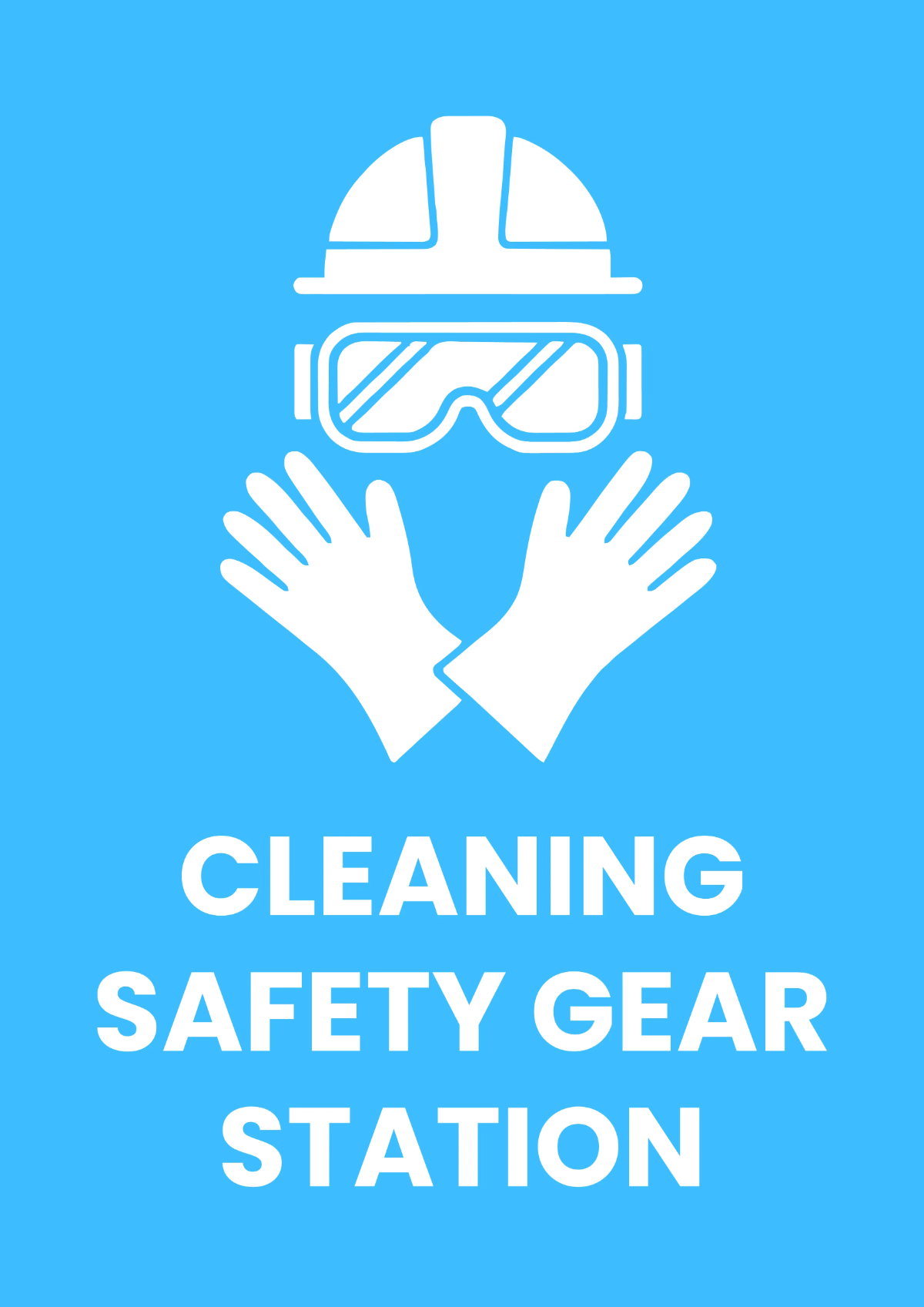 Free Cleaning Safety Gear Station Cleaning Sign Template to Edit Online