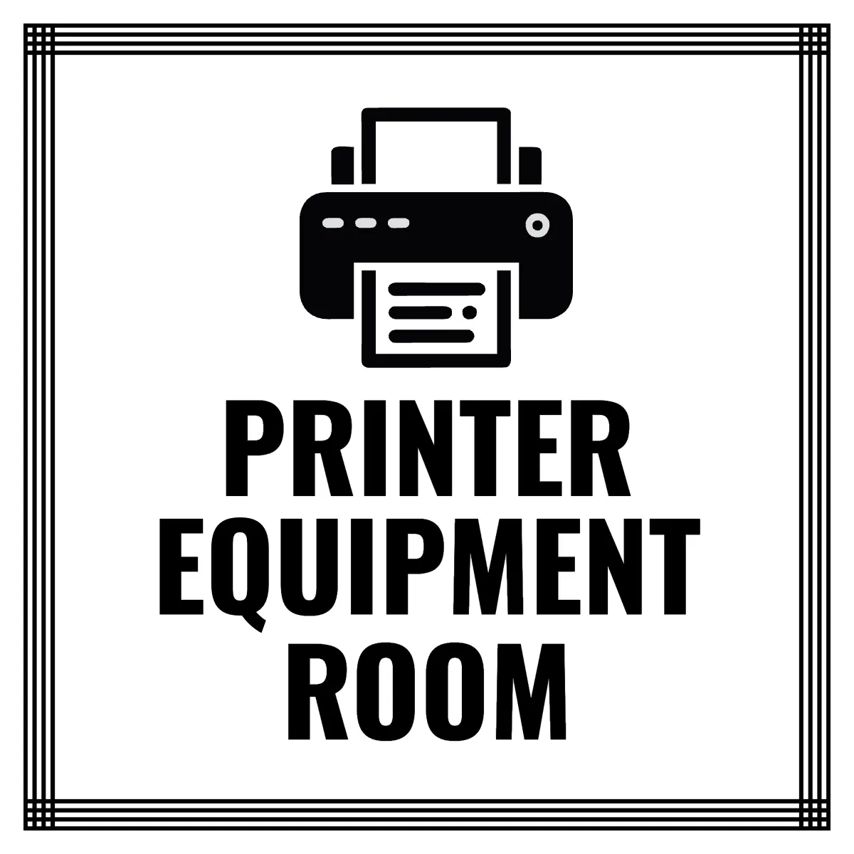 Free Printer Equipment Room IT Sign Template to Edit Online