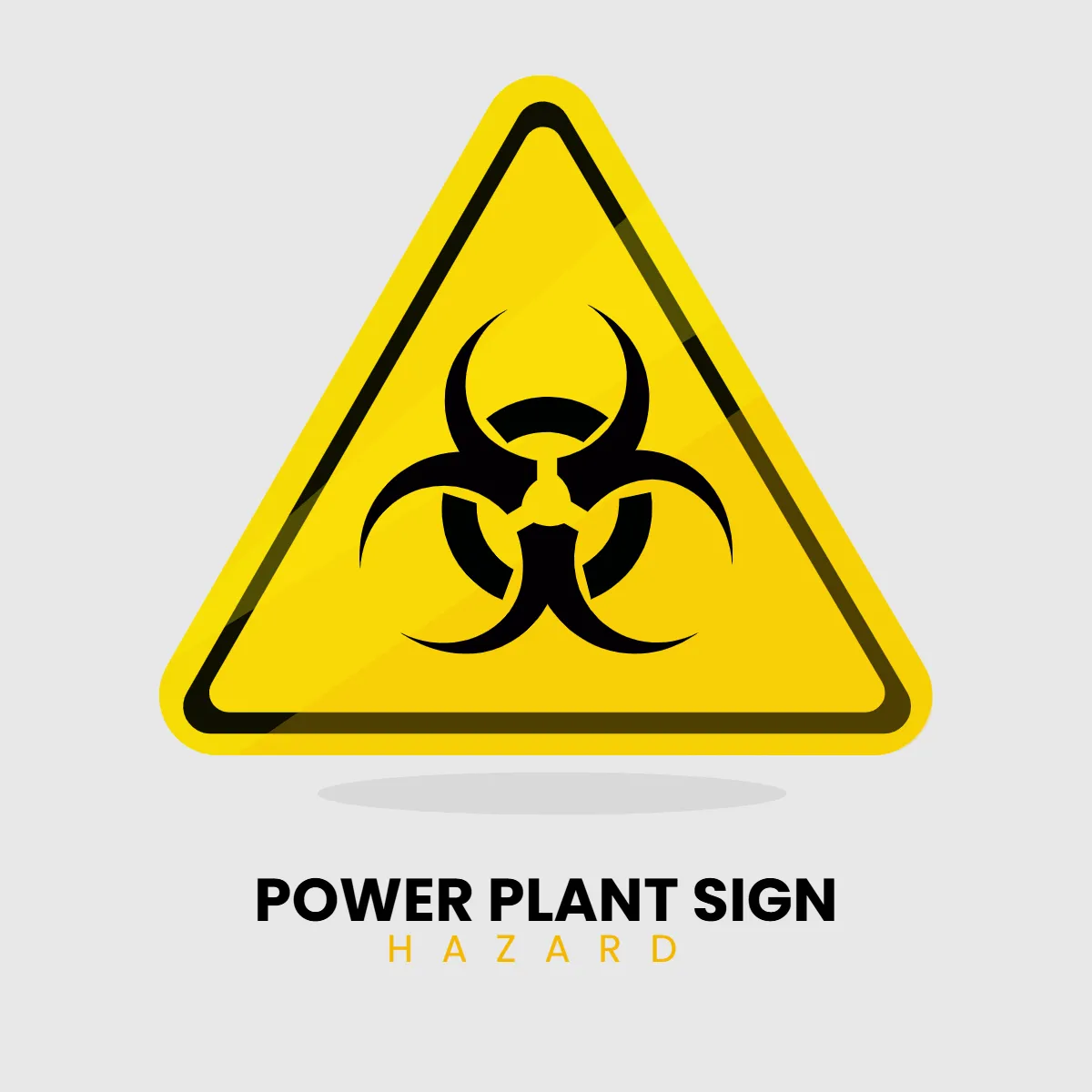 Free Power Plant Hazard Sign Clip Art Template to Edit Online
