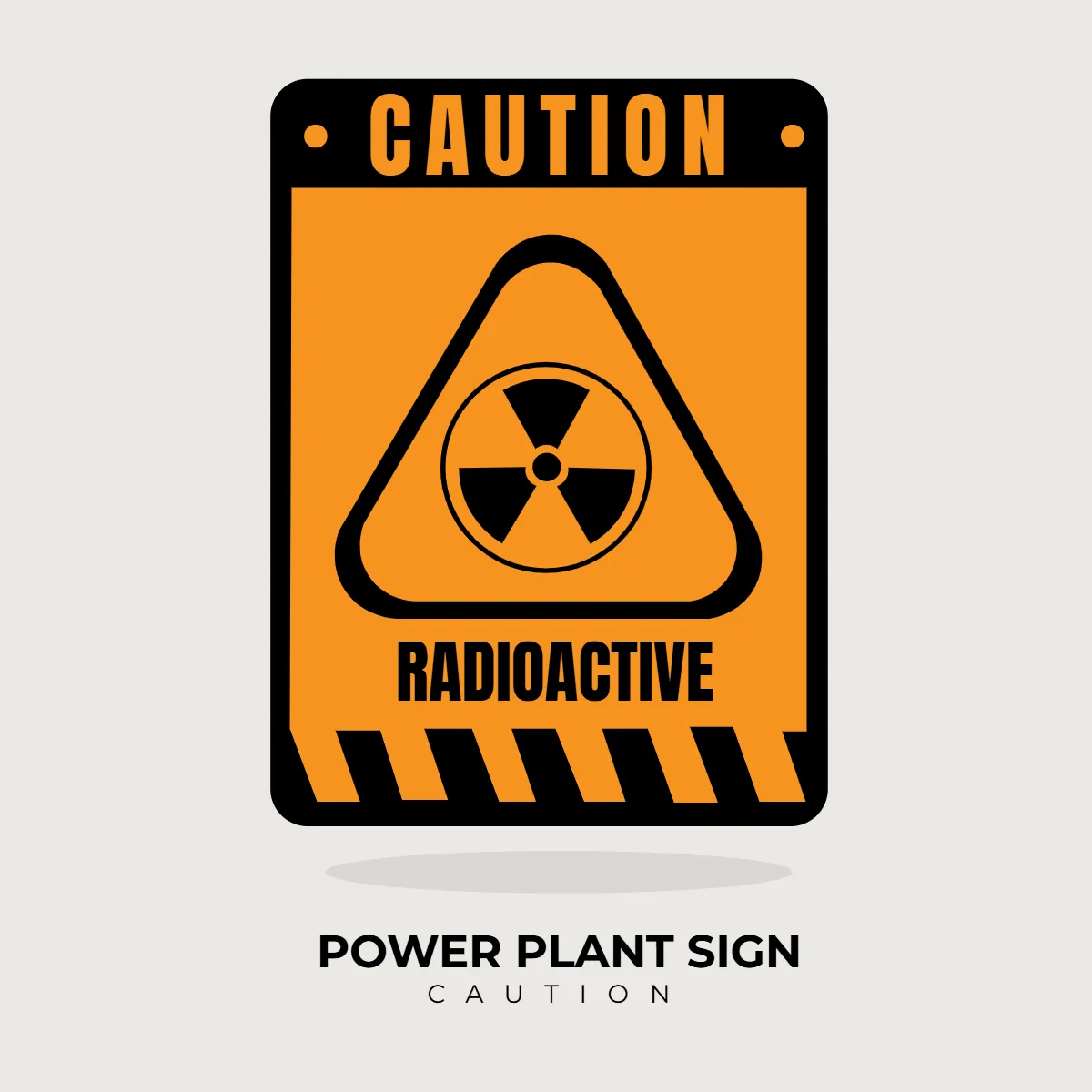 Free Power Plant Caution Sign Clip Art Template to Edit Online