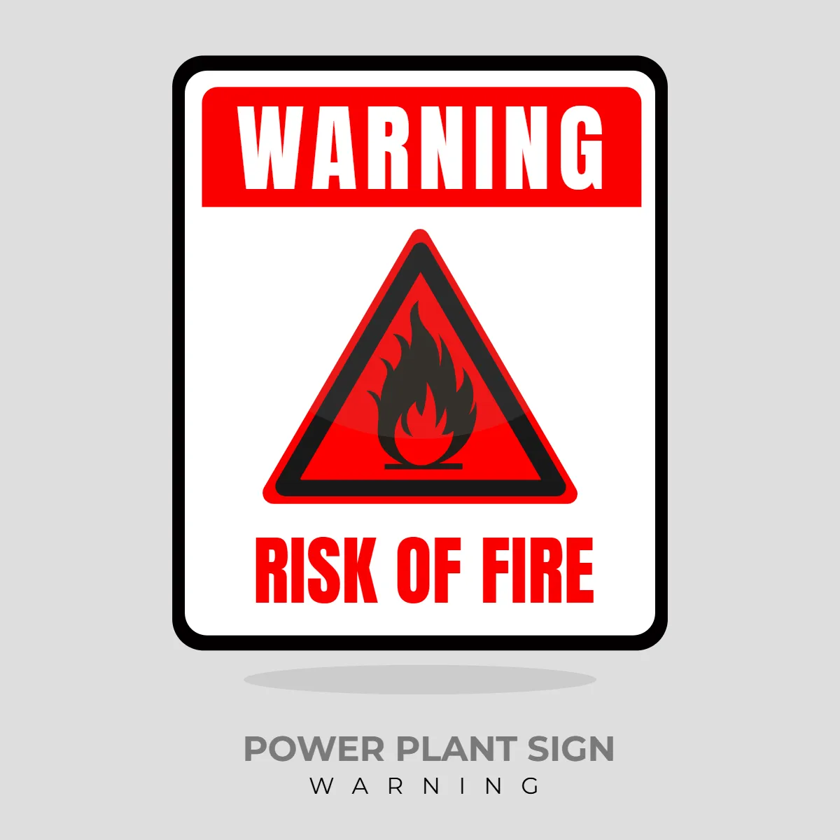 Free Power Plant Warning Sign Clip Art Template to Edit Online