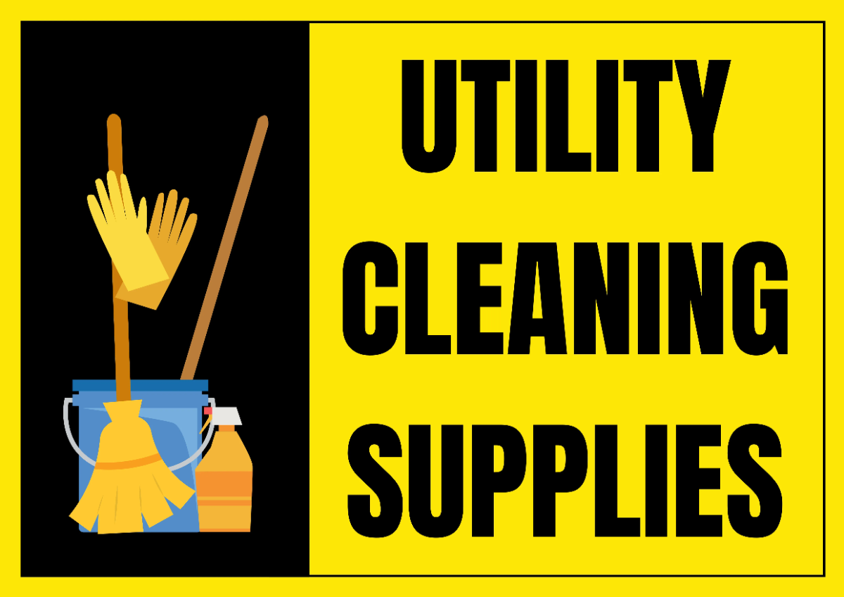 Free Utility Cleaning Sign Template to Edit Online