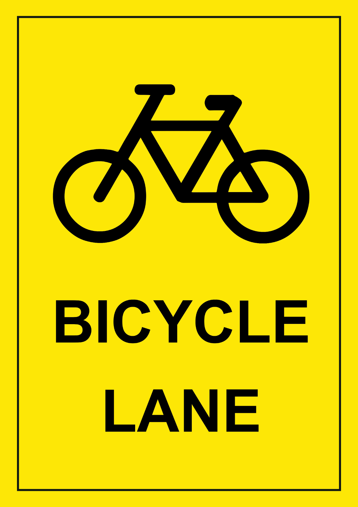 Free Bicycle Lane Road And Traffic Sign Template to Edit Online