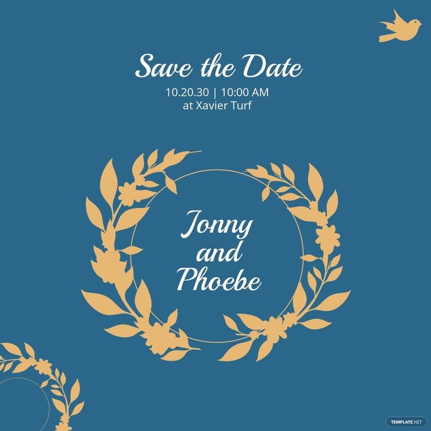 Free Save The Date Instagram Post Template