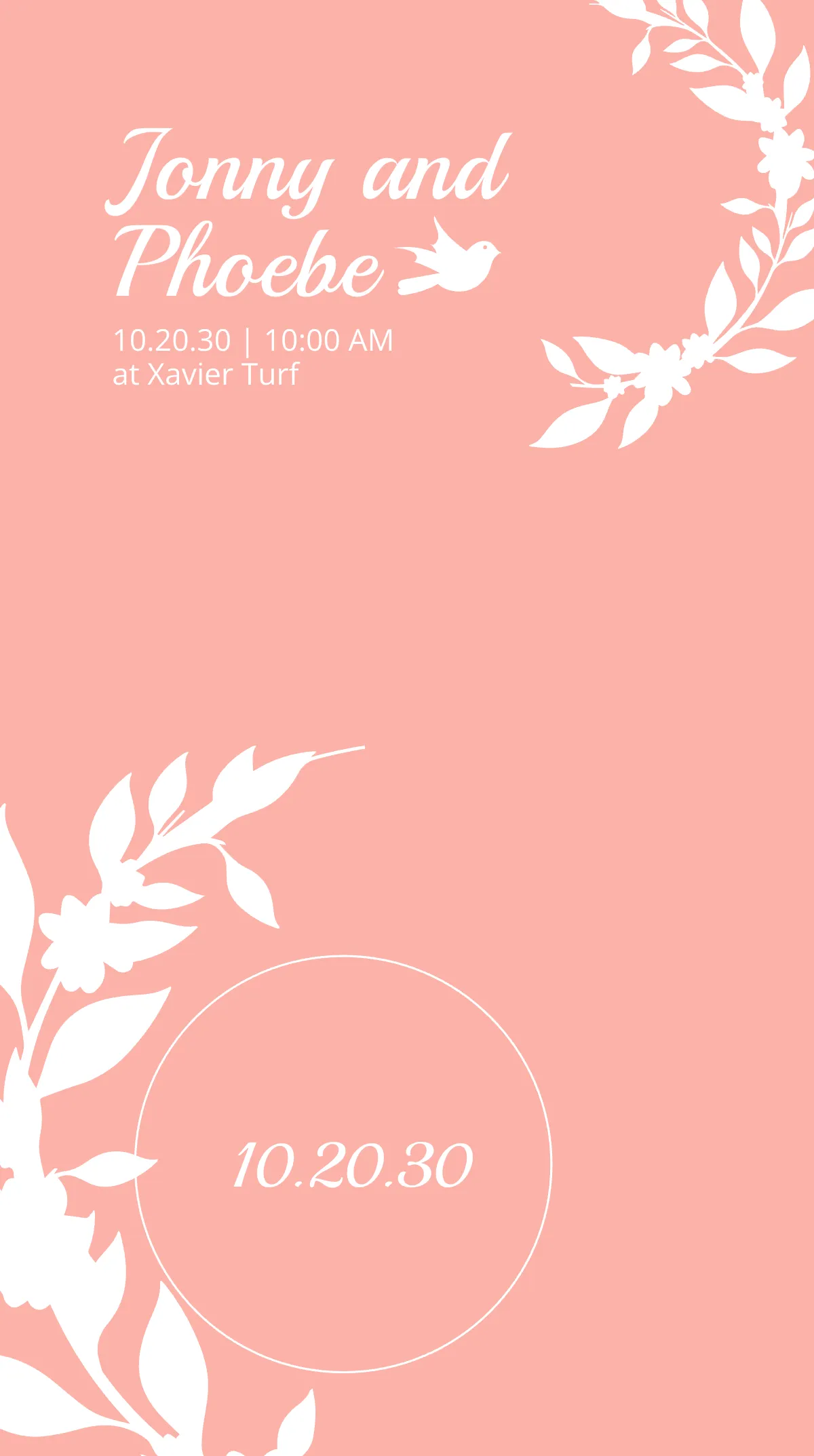 Free Save The Date Instagram Story Template to Edit Online