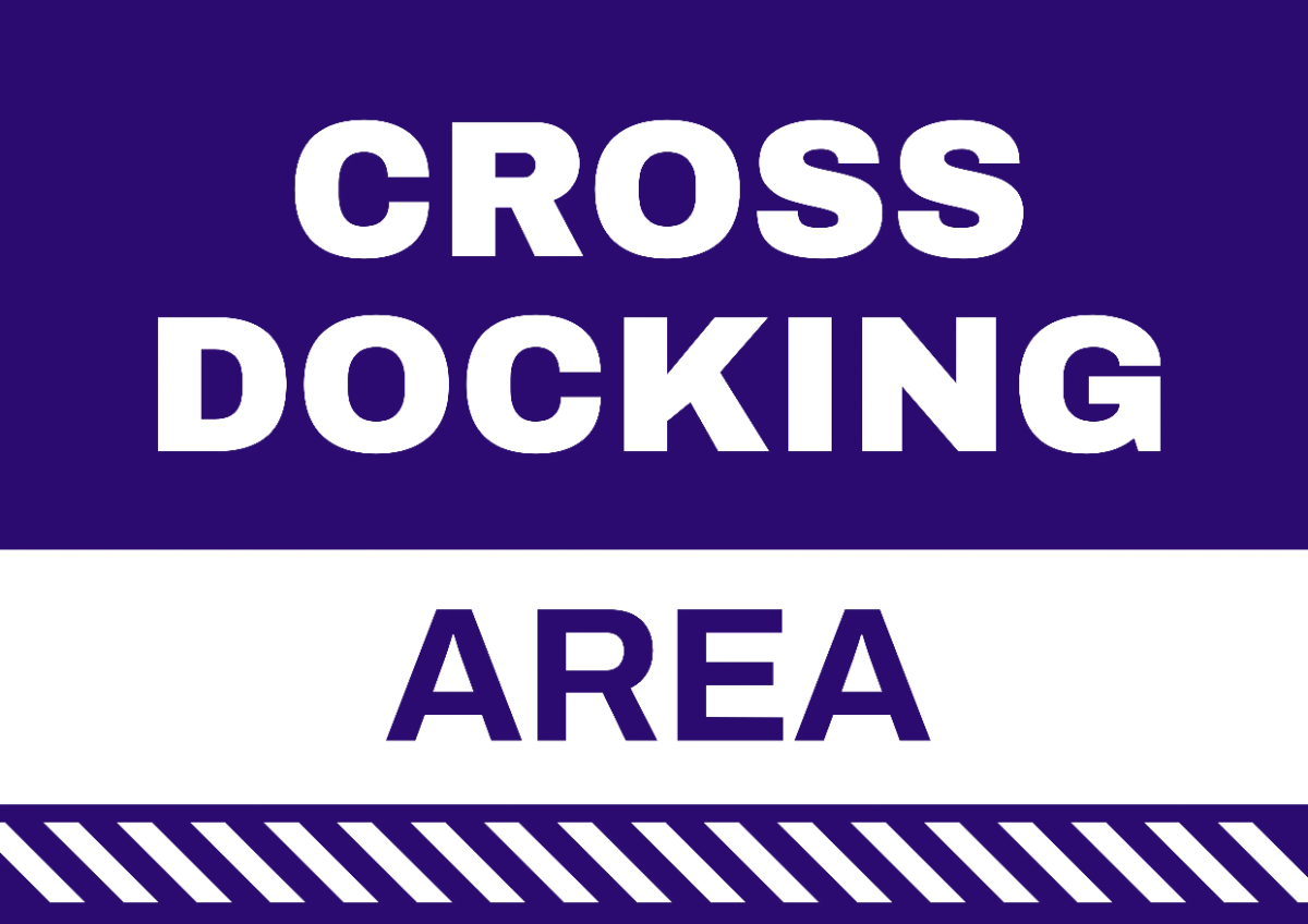 Free Cross Docking Area Logistics And Transportation Sign Template to Edit Online