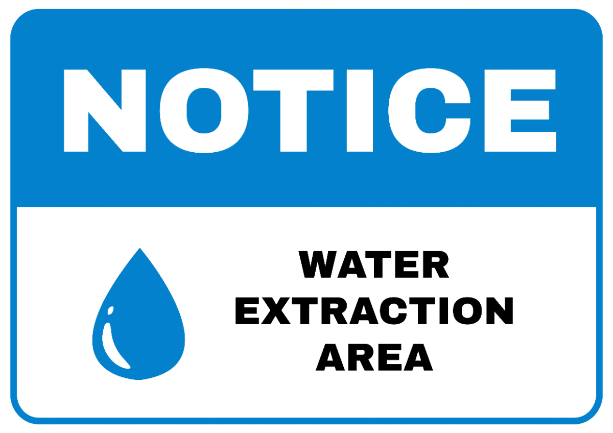 Free Water Extraction Area Cleaning Sign Template to Edit Online