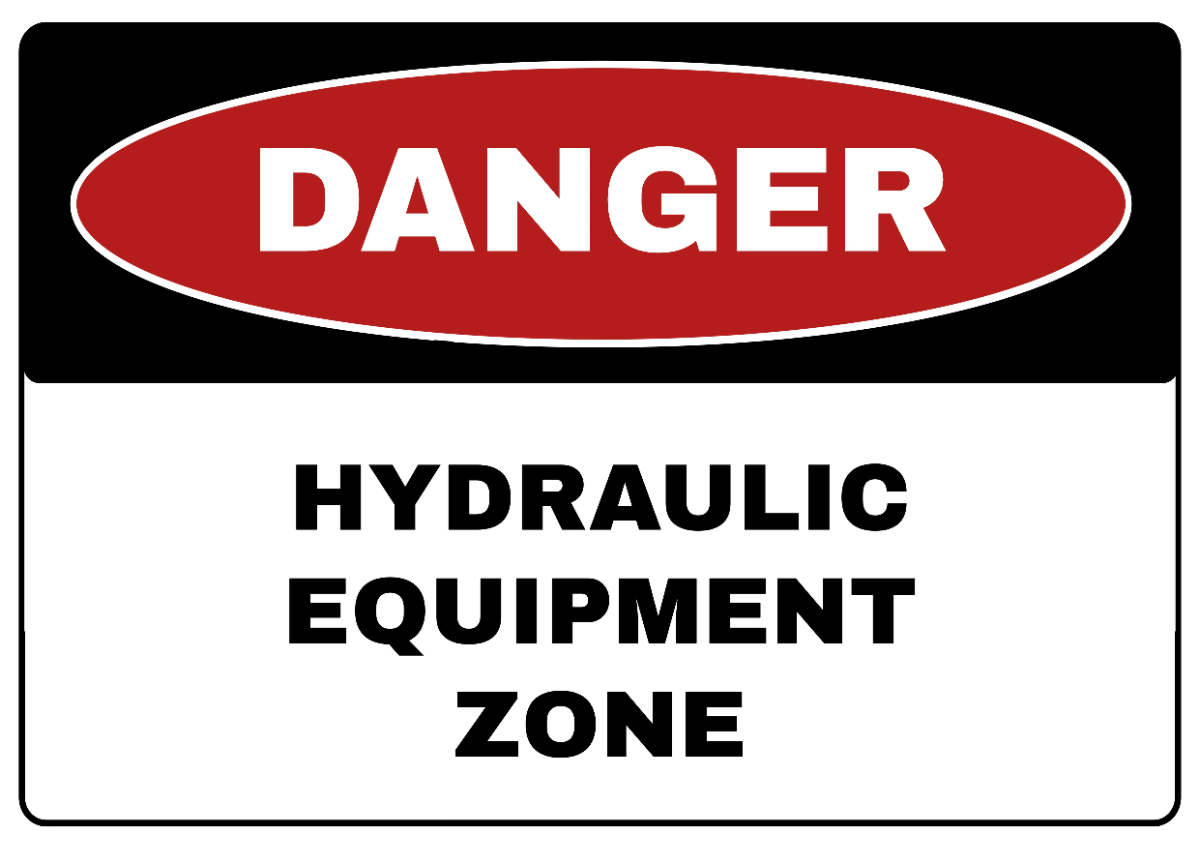 Free Hydraulic Equipment Zone Power Plant Sign Template to Edit Online