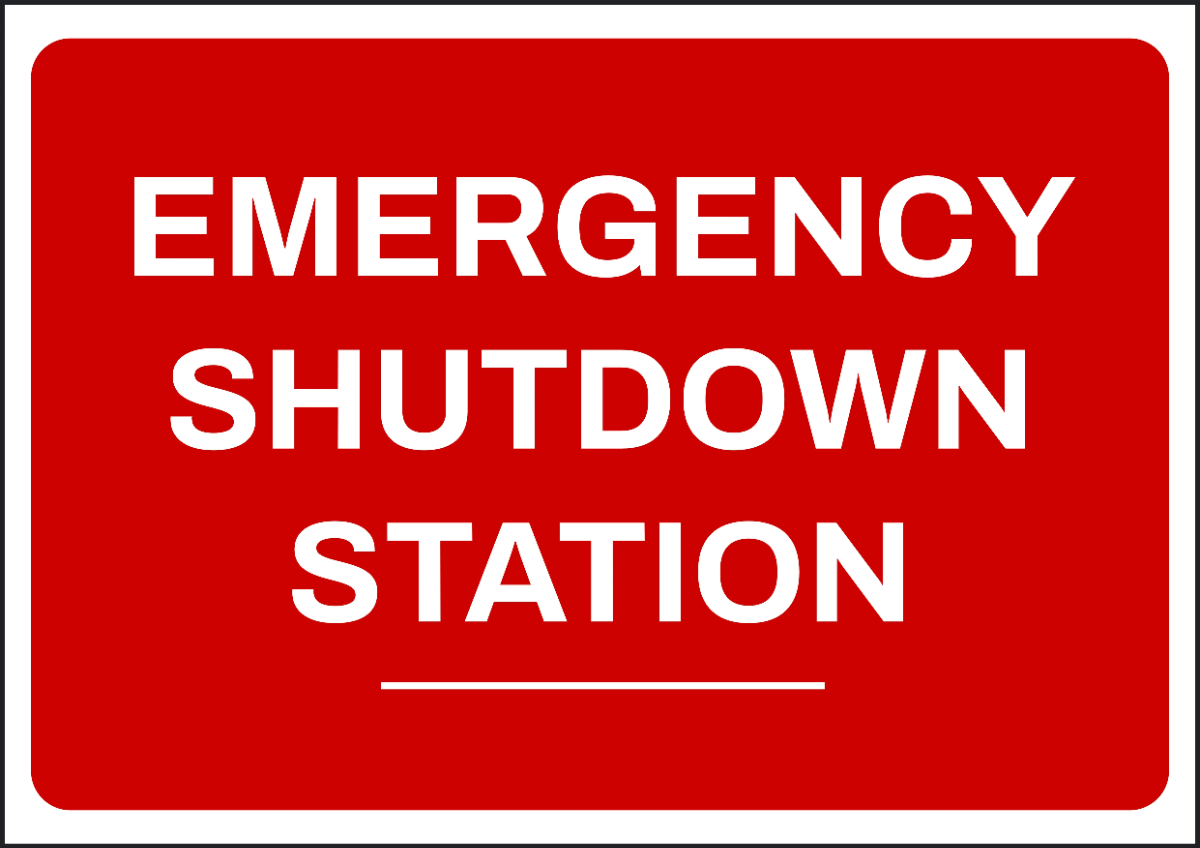 Free Emergency Shutdown Station Power Plant Sign Template to Edit Online