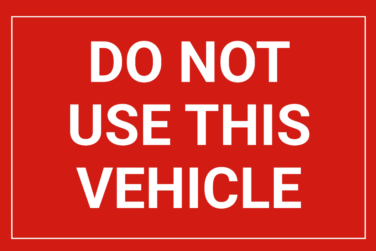 Free Do Not Use Vehicle Logistics And Transportation Sign Template to Edit Online