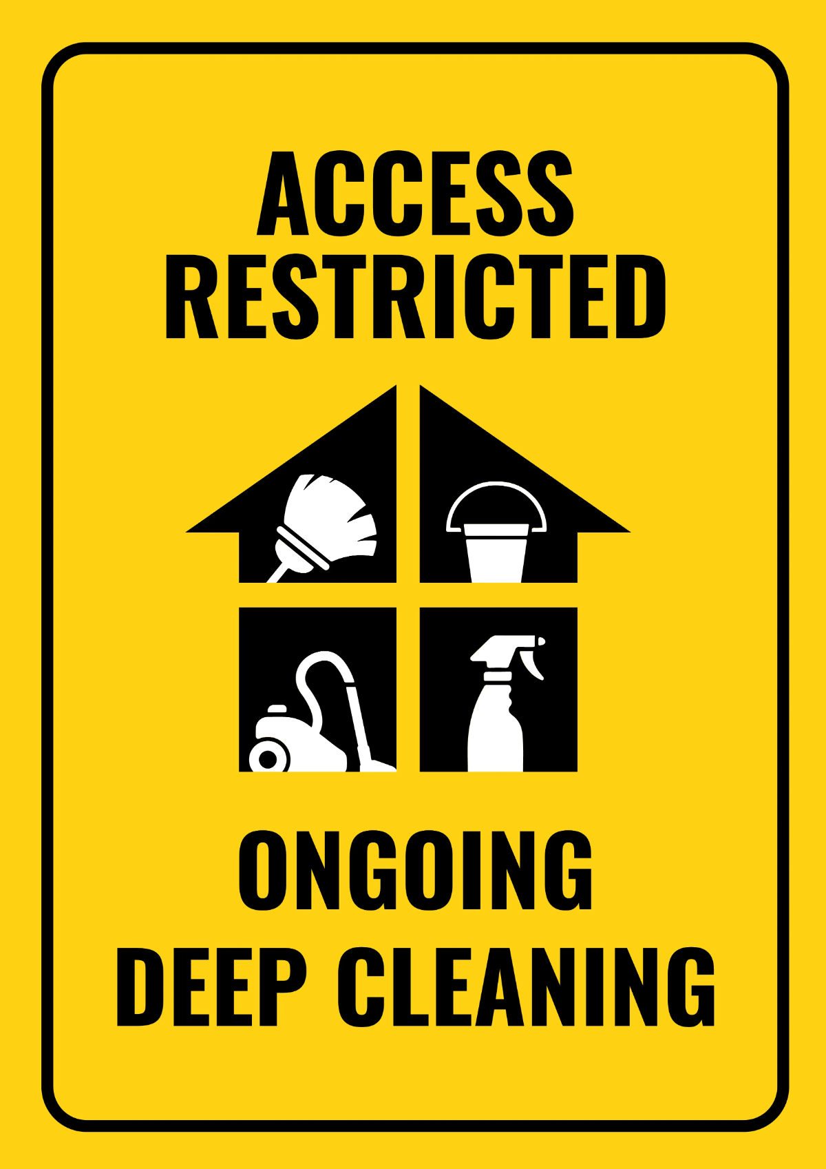 Free Deep Cleaning Zone Sign Template to Edit Online
