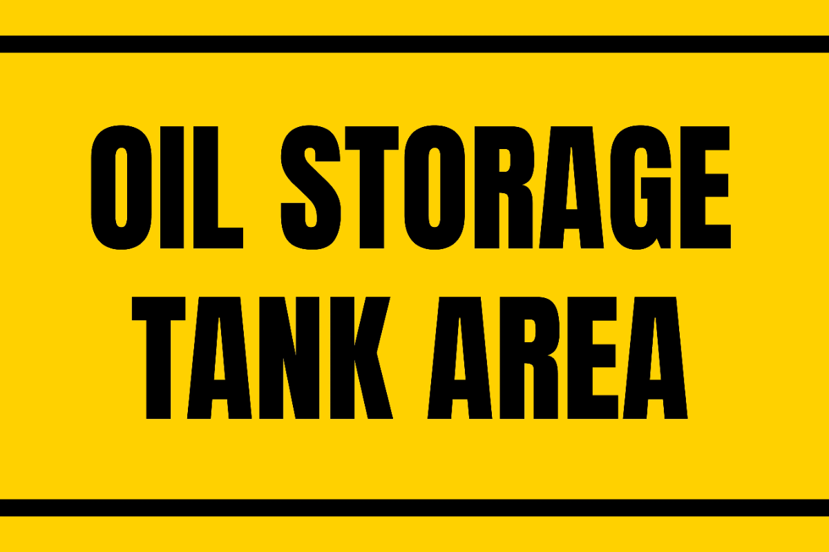 Free Oil Storage Tank Area Power Plant Sign Template to Edit Online