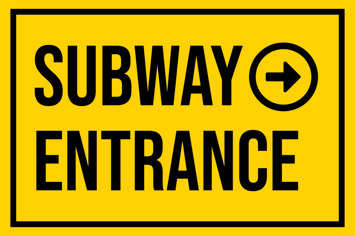 Free Subway Station Tourism Sign Template to Edit Online