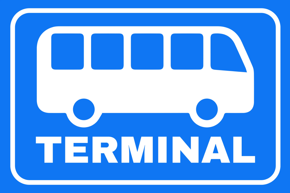Free Bus Terminal Tourism Sign Template to Edit Online