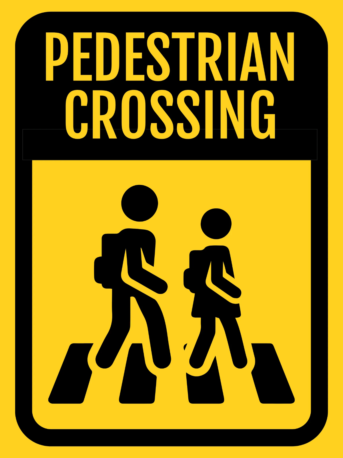 Free Pedestrian Crossing Tourism Sign Template to Edit Online