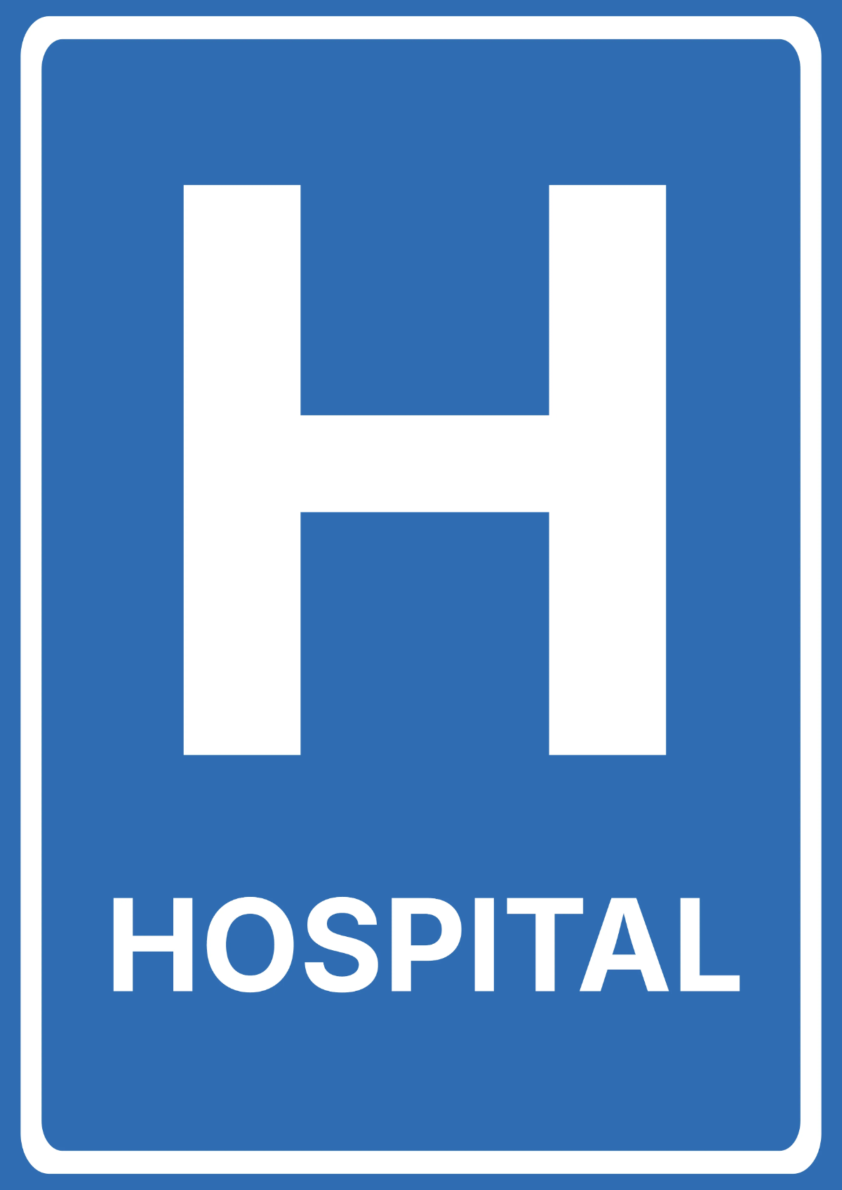 Free Hospital Road And Traffic Sign Template to Edit Online