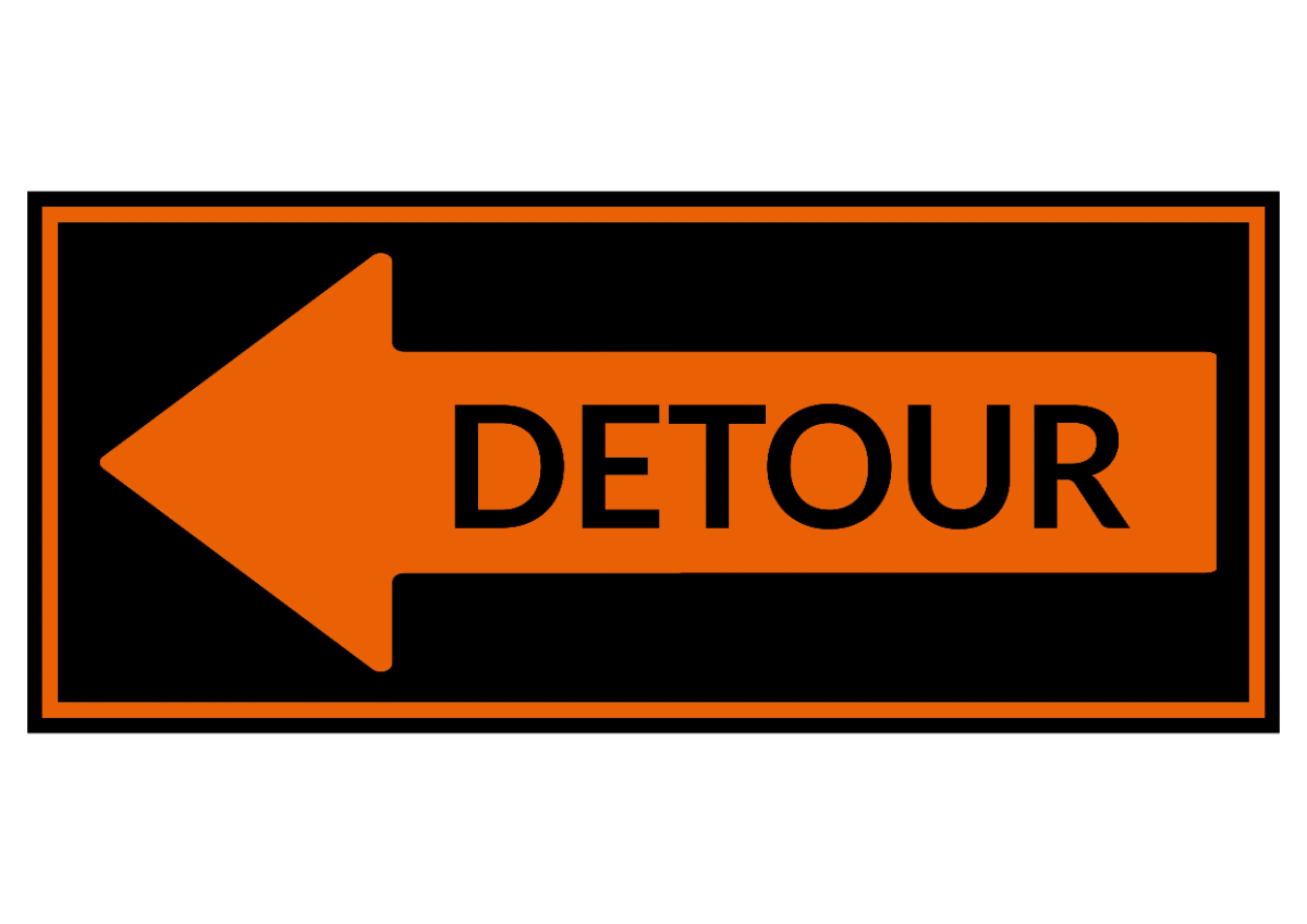 Free Detour Sign Road And Traffic Sign Template to Edit Online