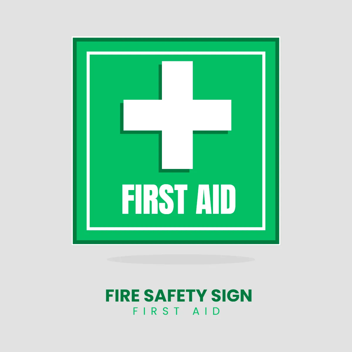 Free Fire Safety First Aid Sign Clip Art Template to Edit Online