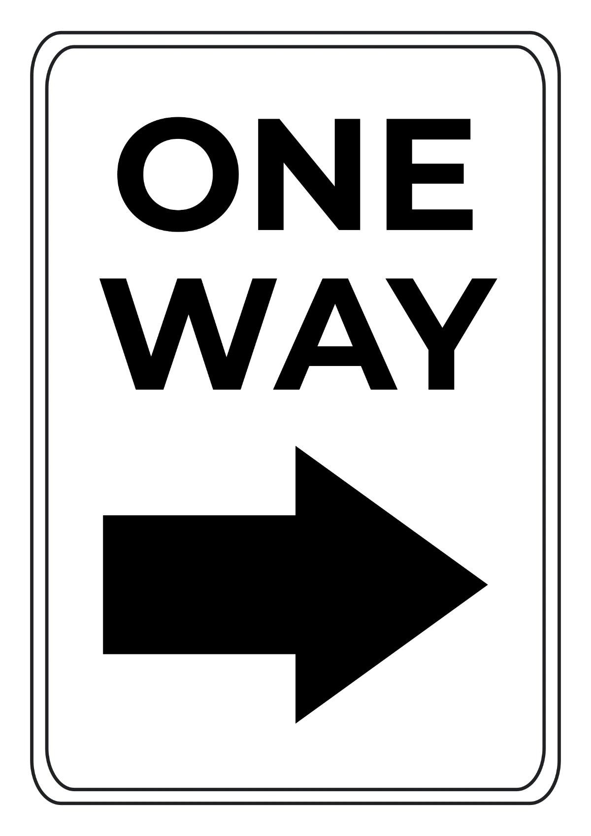 Free One Way Sign Road And Traffic Sign Template to Edit Online