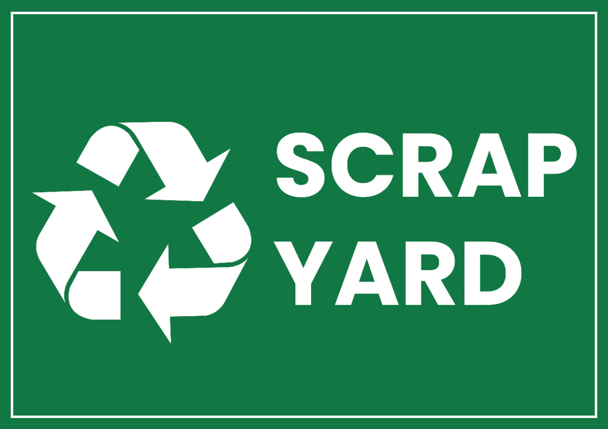 Free Scrap Yard Factory Sign Template to Edit Online
