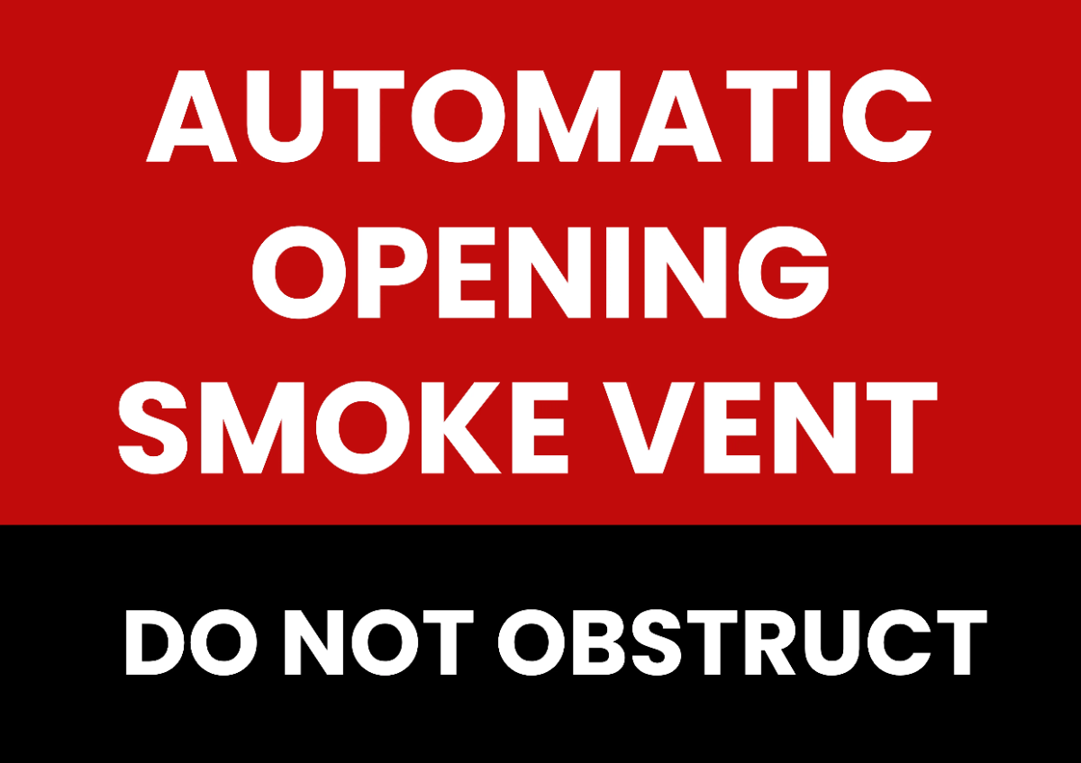 Free Smoke Vent Fire Safety Sign Template to Edit Online