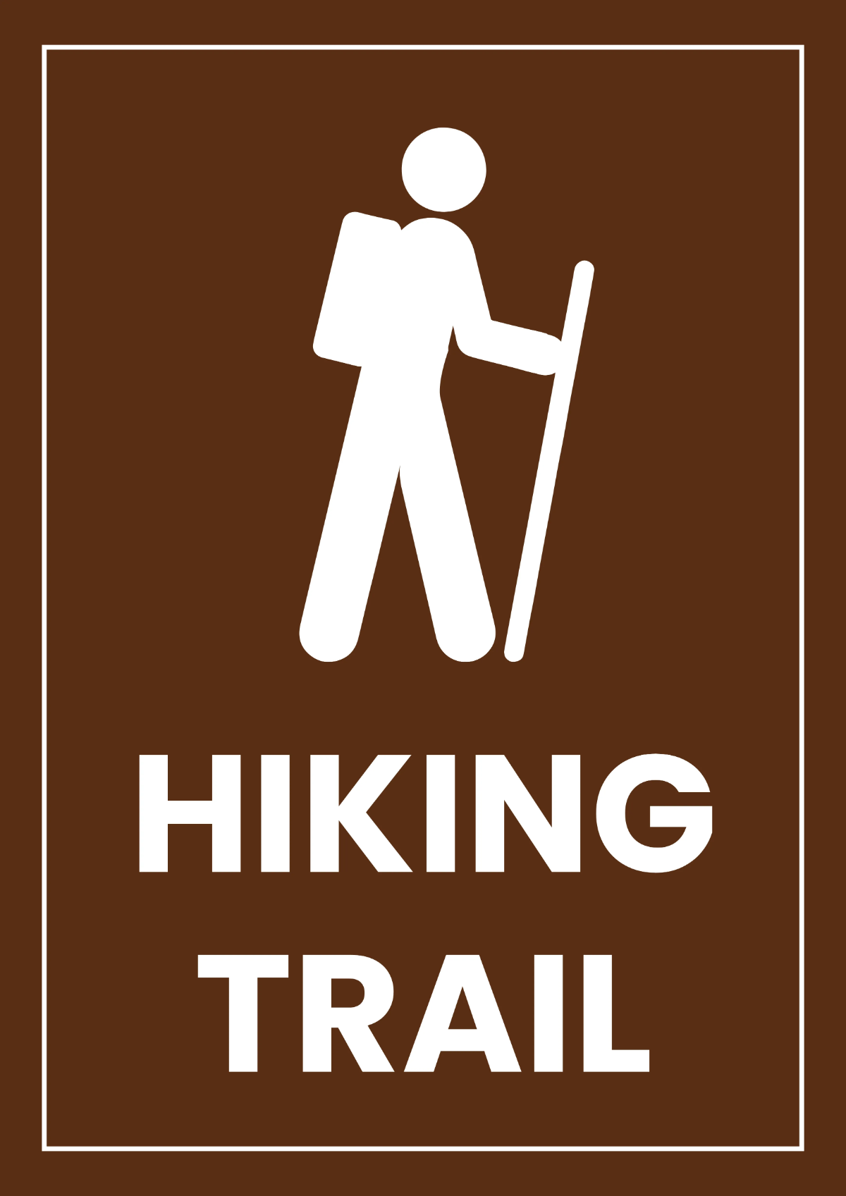 Free Hiking Trail Tourism Sign Template to Edit Online