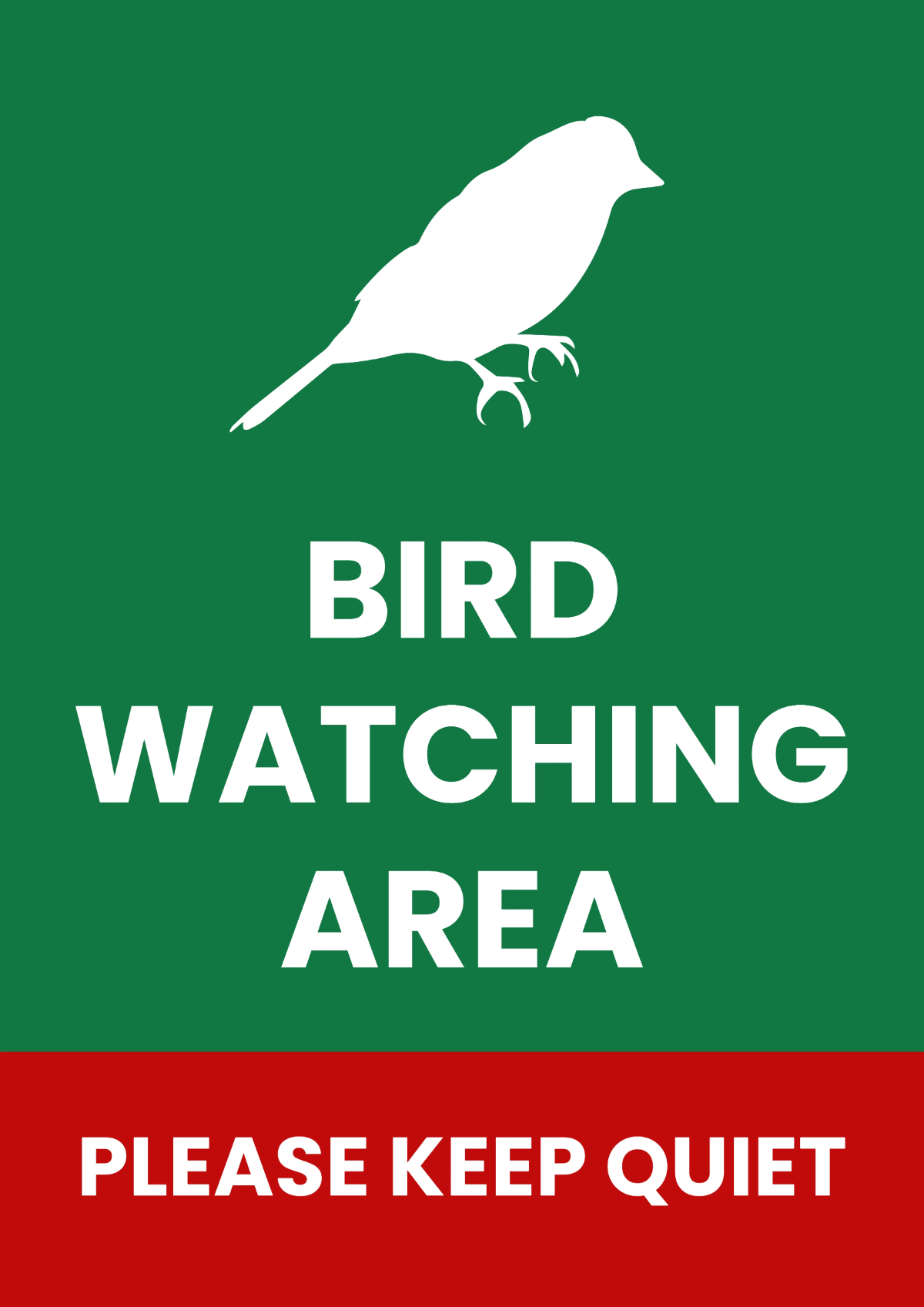 Free Bird Watching Area Tourism Sign Template to Edit Online