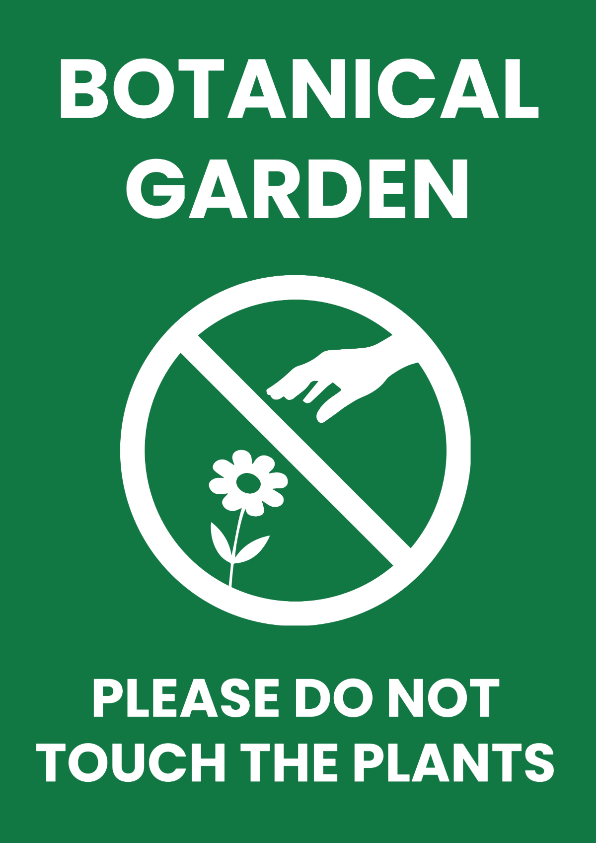 Free Botanical Garden Tourism Sign Template to Edit Online