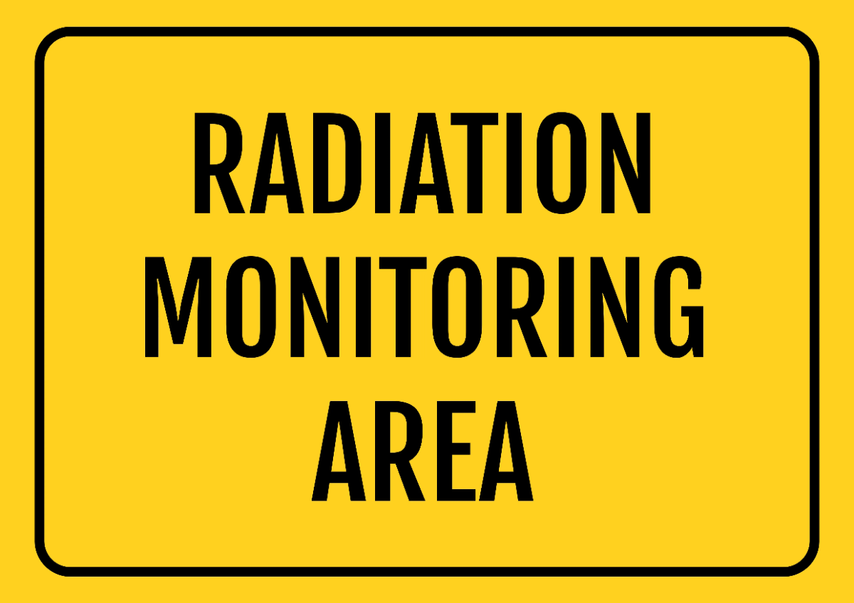 Free Radiation Monitoring Area Power Plant Sign Template to Edit Online