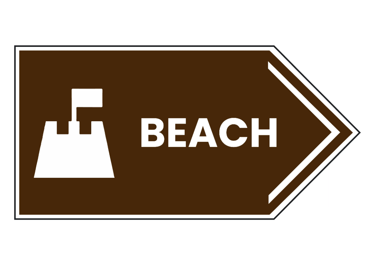 Free Beach Tourism Sign Template to Edit Online