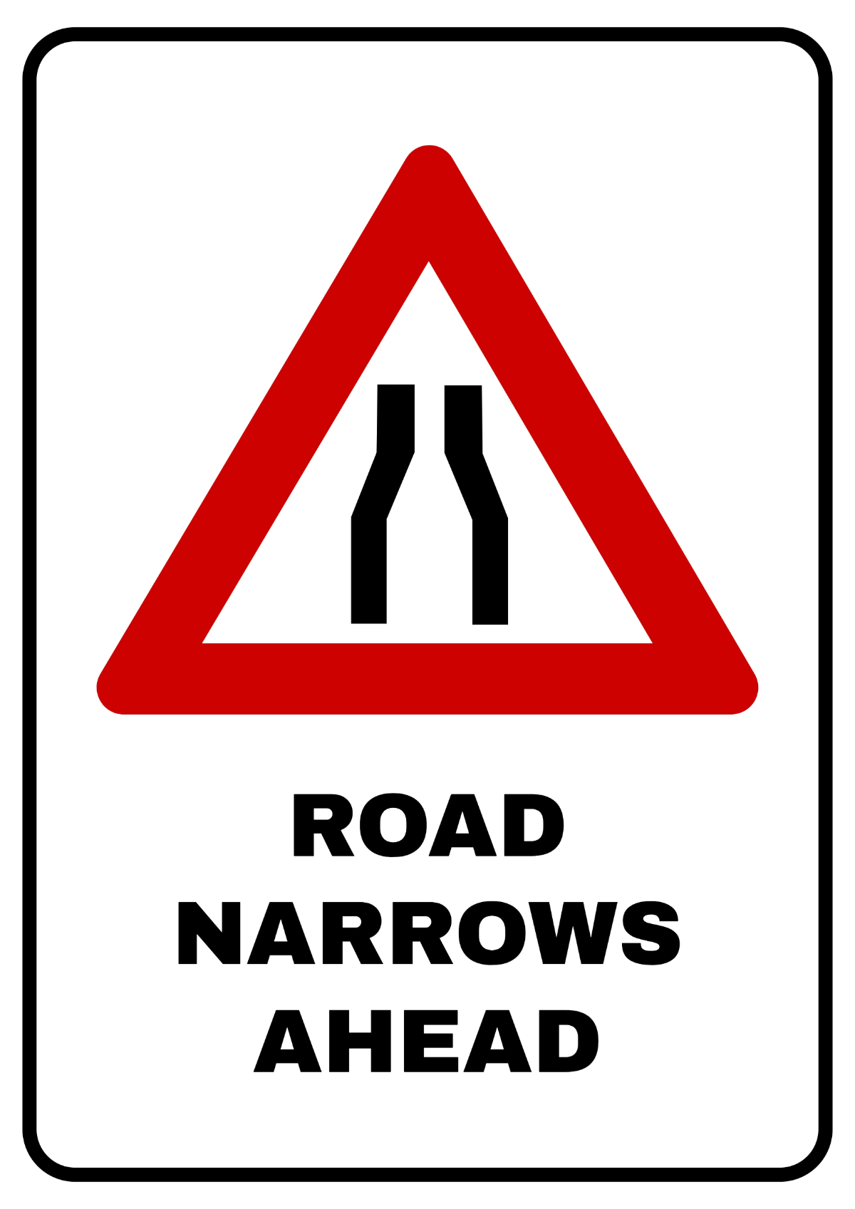 Free Road Narrows Ahead Road And Traffic Sign Template to Edit Online Free Road Narrows Ahead Road And Traffic Sign Template to Edit Online