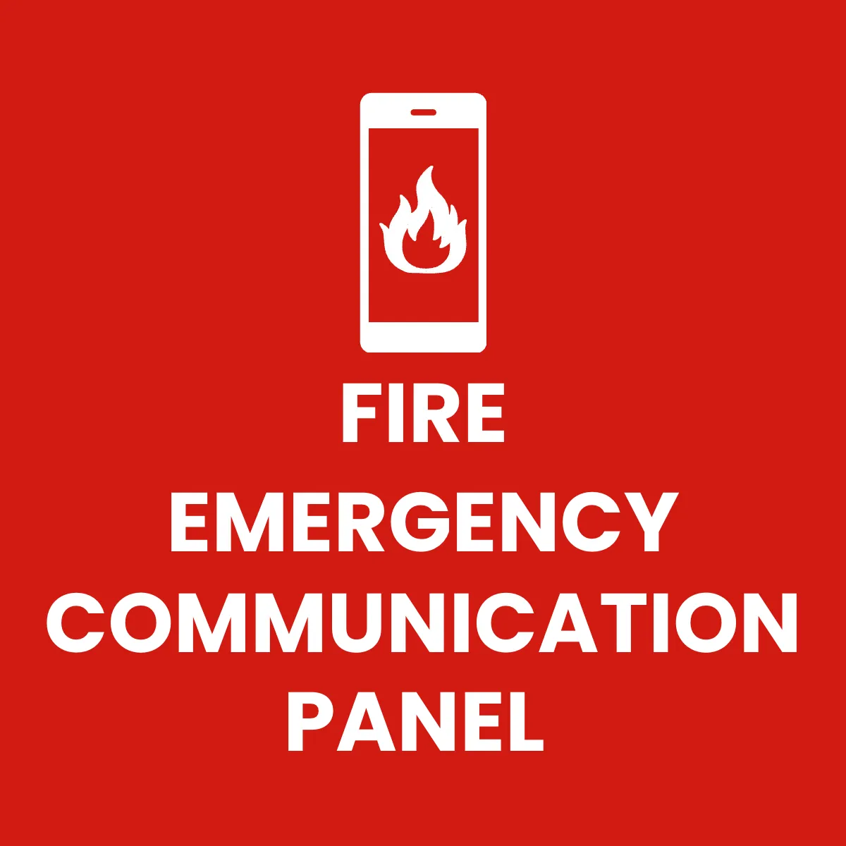 Free Fire Emergency Communication Panel Sign Template to Edit Online