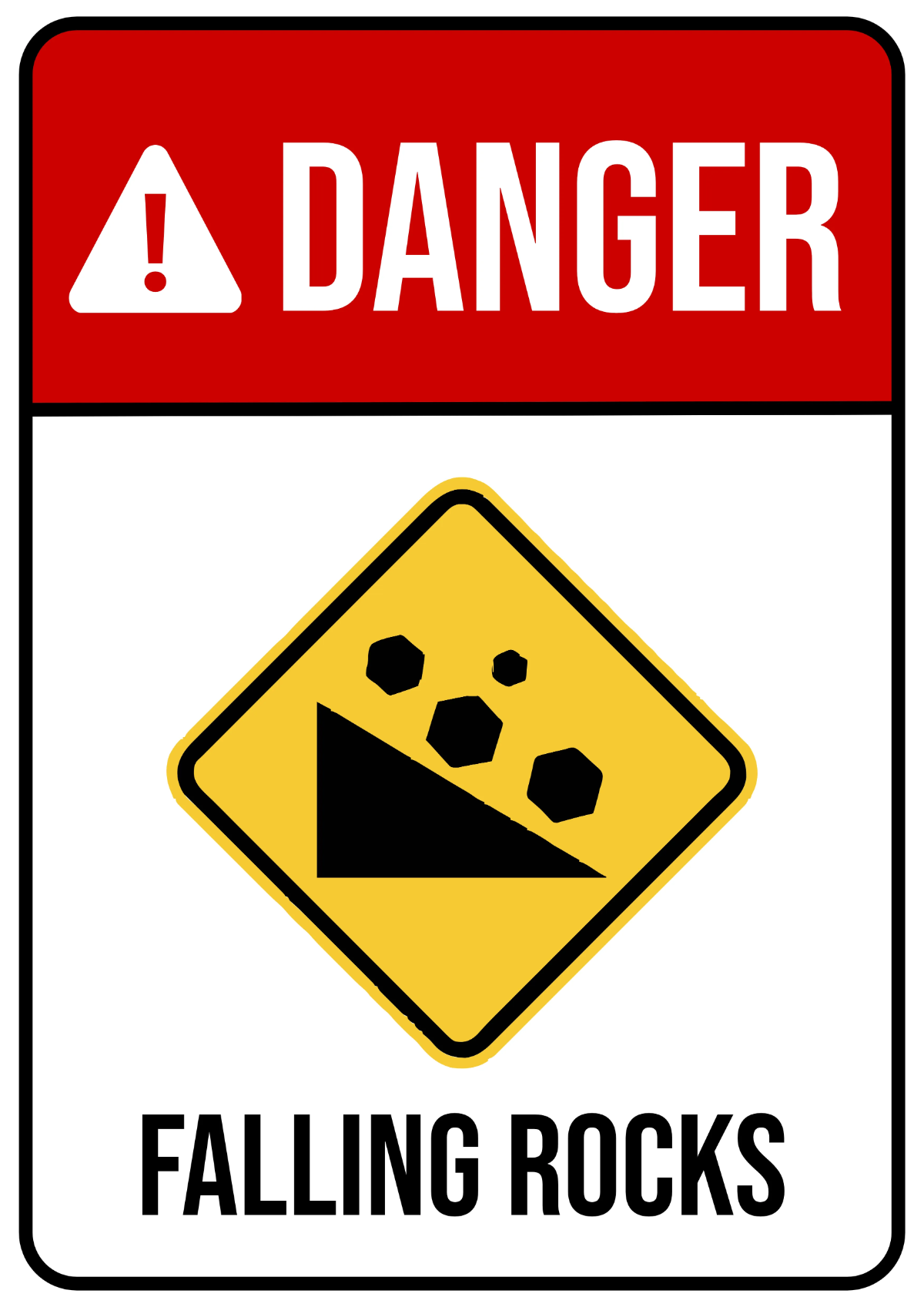 Free Falling Rocks Road And Traffic Sign Template to Edit Online Free Falling Rocks Road And Traffic Sign Template to Edit Online