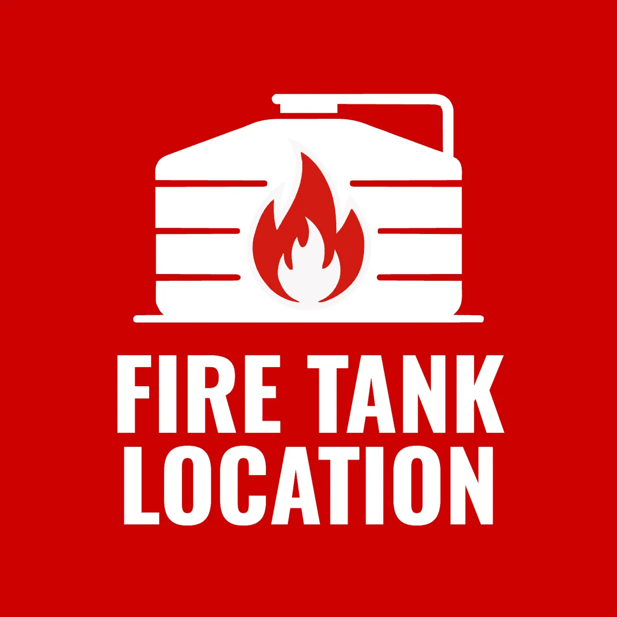 Free Fire Water Tank Location Sign Template to Edit Online
