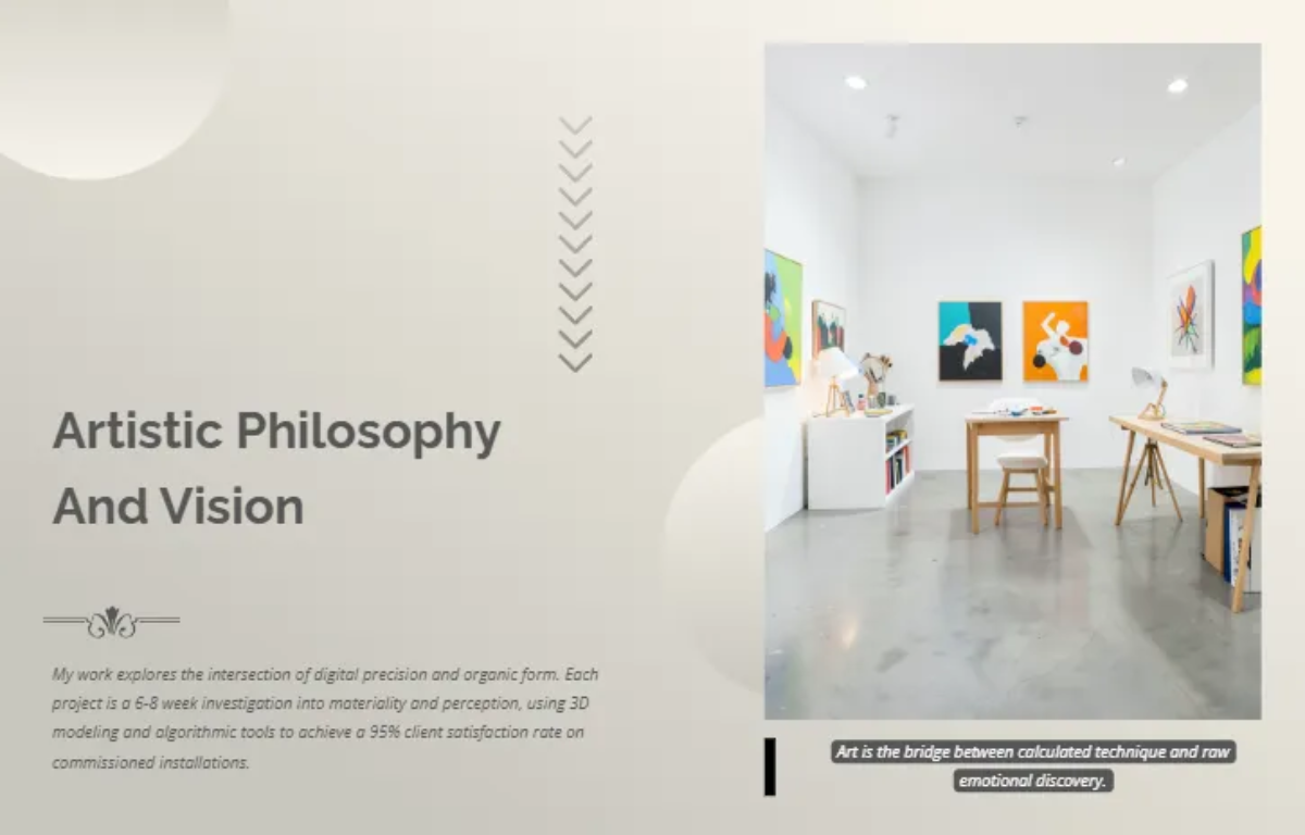 Free Artist Portfolio Minitheme Template to Edit Online