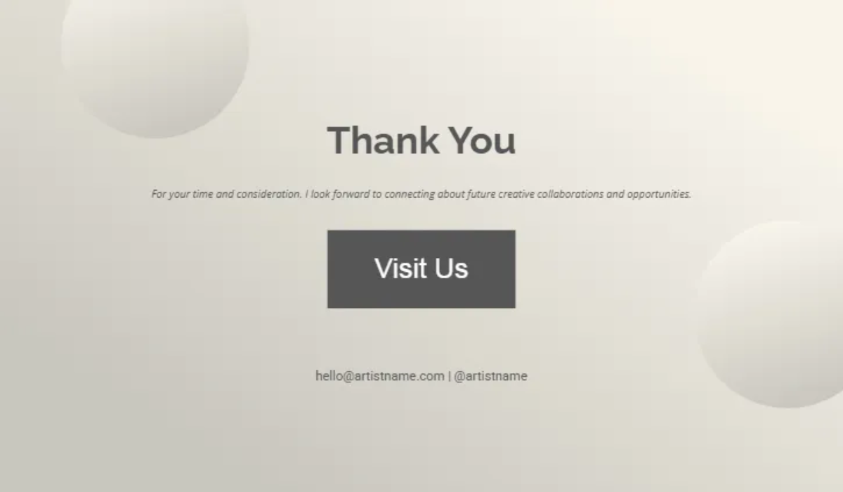 Free Artist Portfolio Minitheme Template to Edit Online