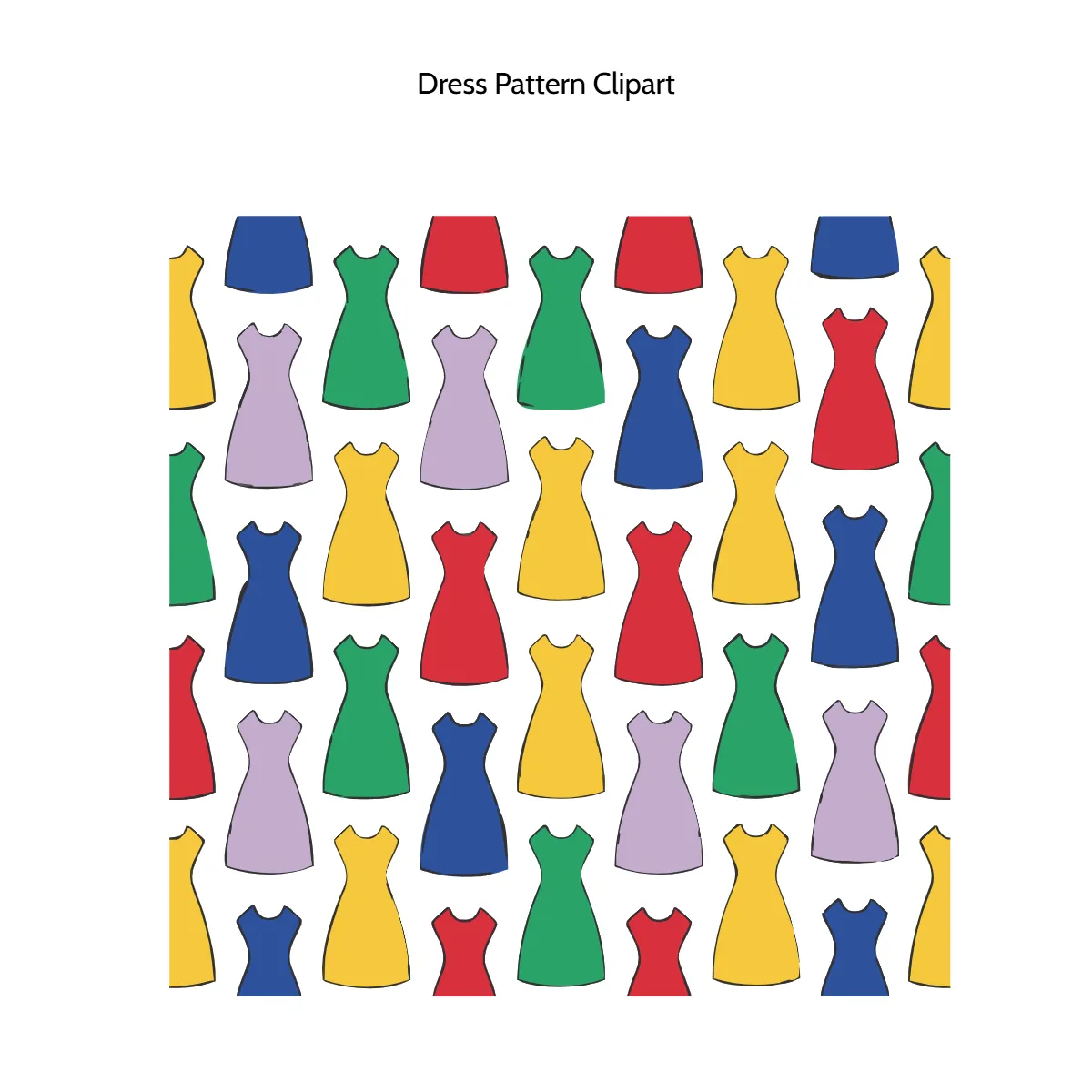 Free Dress Pattern Vector Clipart (PNG, SVG) to Edit Online