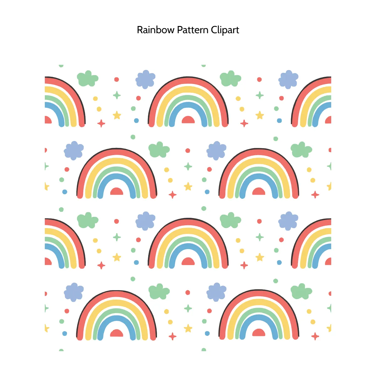 Free Rainbow PatternVector Clipart (PNG, SVG) to Edit Online