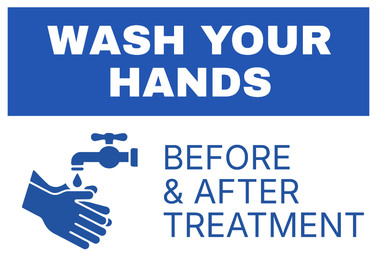 Free Wash Hands Beauty And Wellness Sign Template to Edit Online