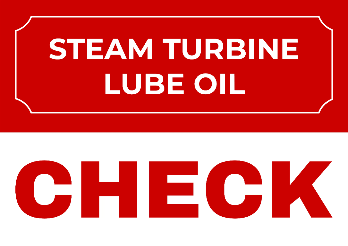 Free Steam Turbine Lube Oil Check Power Plant Sign Template to Edit Online