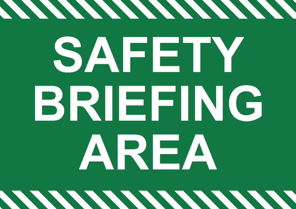 Free Safety Briefing Area Security Forces Sign Template to Edit Online
