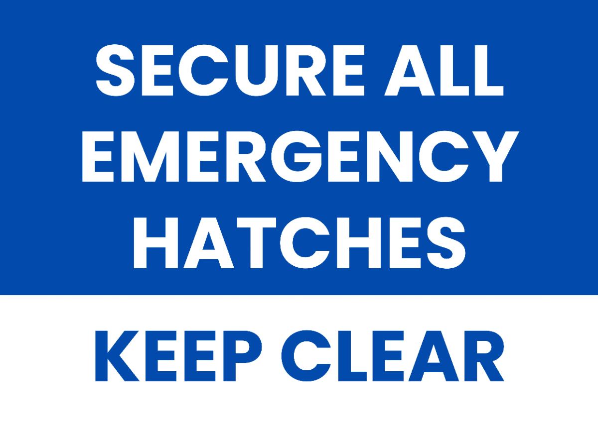 Free Secure All Hatches Security Forces Sign Template to Edit Online