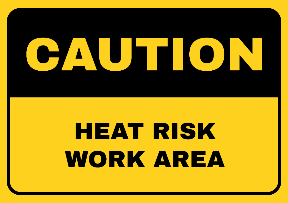 Free Heat Risk Work Area Fire Safety Sign Template to Edit Online