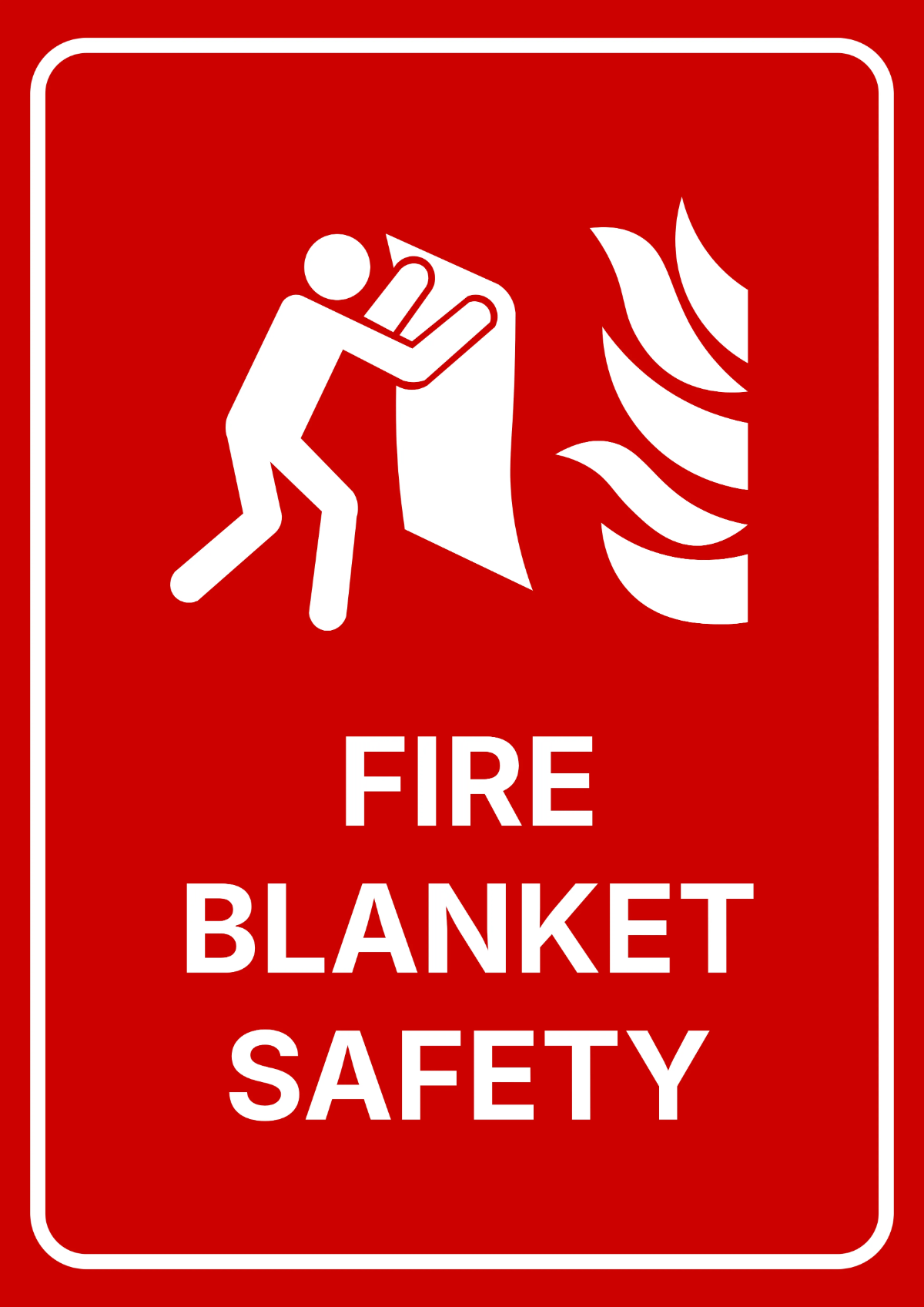 Free Fire Blanket Safety Sign Template to Edit Online